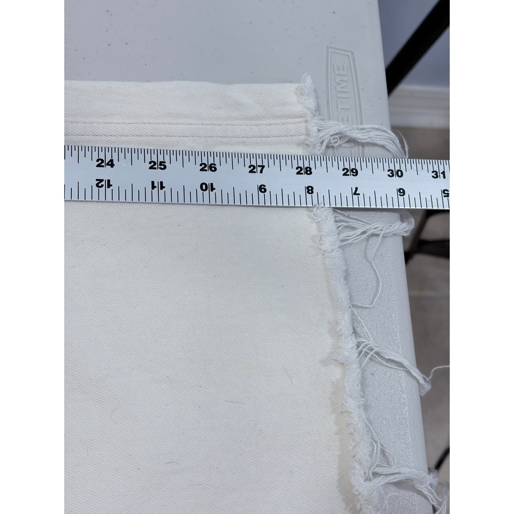 Abercrombie &‎ Fitch The 90s Relaxed Jean High Rise Cream Raw Hem 32 / 14 Short - Picture 9 of 9